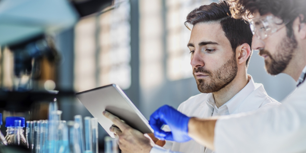 A Biotech Student Studying Some Concept For His Medical Research.