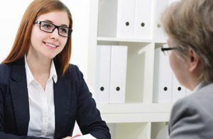 A Woman In An Interview Process For Her Part Time Job Abroad.